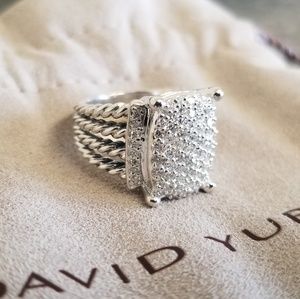 David Yurman Pave Diamond Wheaton Ring